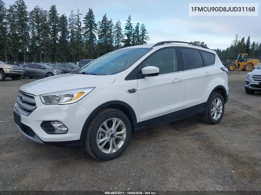 2018 FORD ESCAPE VIN 1FMCU9GD8JUD31168 — фото 2