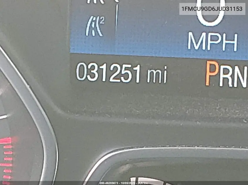 2018 FORD ESCAPE VIN 1FMCU9GD6JUD31153 — фото 15
