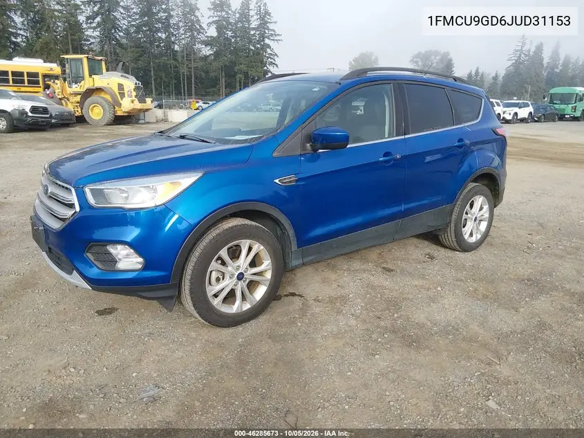 2018 FORD ESCAPE VIN 1FMCU9GD6JUD31153 — фото 2