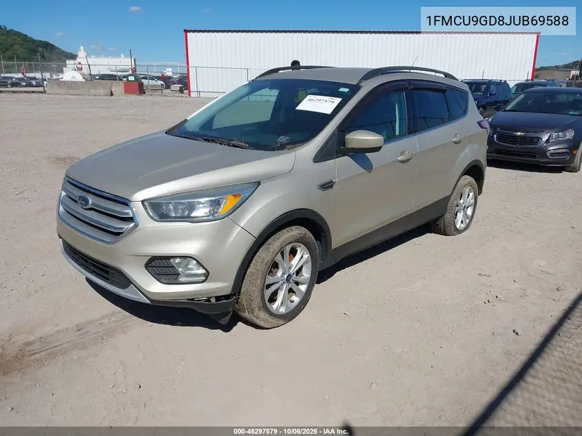 2018 FORD ESCAPE VIN 1FMCU9GD8JUB69588 — фото 2