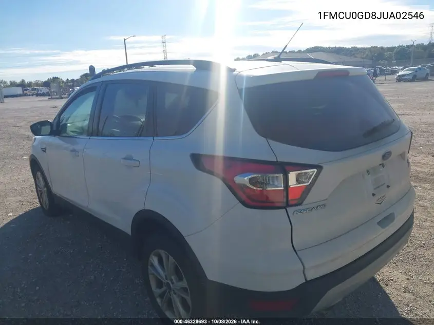 2018 FORD ESCAPE VIN 1FMCU0GD8JUA02546 — фото 3