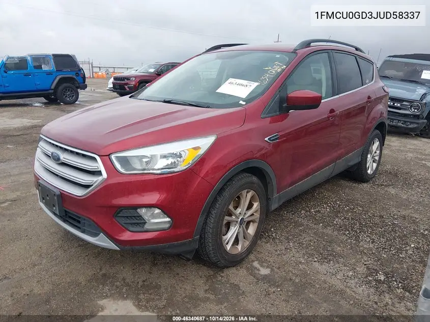 2018 FORD ESCAPE VIN 1FMCU0GD3JUD58337 — фото 2