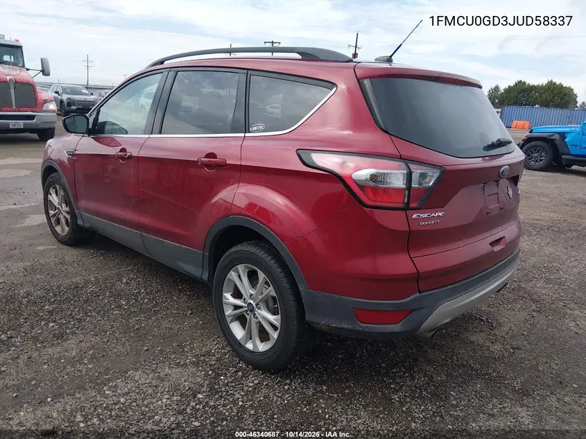 2018 FORD ESCAPE VIN 1FMCU0GD3JUD58337 — фото 3