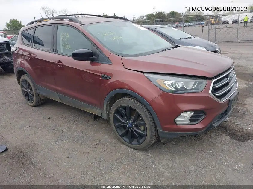 FORD ESCAPE 2018, VIN 1FMCU9GD6JUB21202
