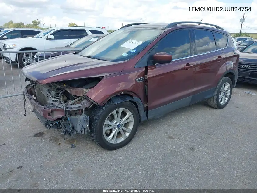 2018 FORD ESCAPE VIN 1FMCU0HD2JUB24754 — фото 2