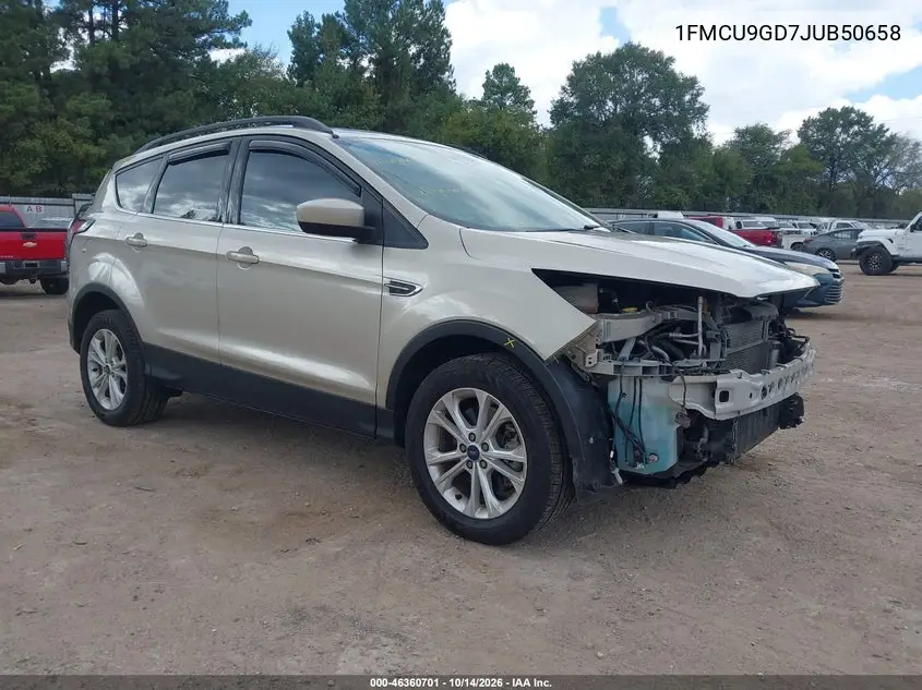FORD ESCAPE 2018, VIN 1FMCU9GD7JUB50658