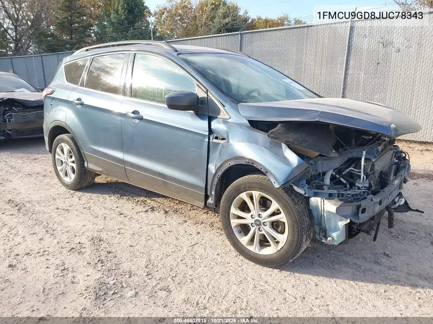 FORD ESCAPE 2018, VIN 1FMCU9GD8JUC78343