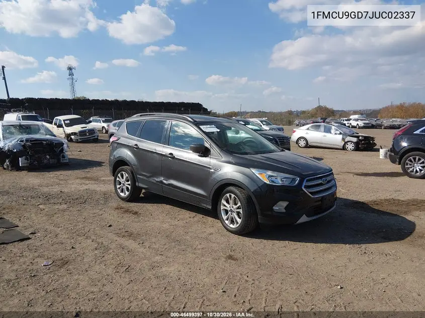 FORD ESCAPE 2018, VIN 1FMCU9GD7JUC02337