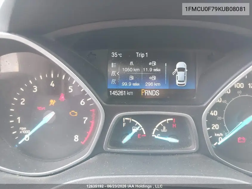 2019 FORD ESCAPE VIN 1FMCU0F79KUB08081 — фото 16
