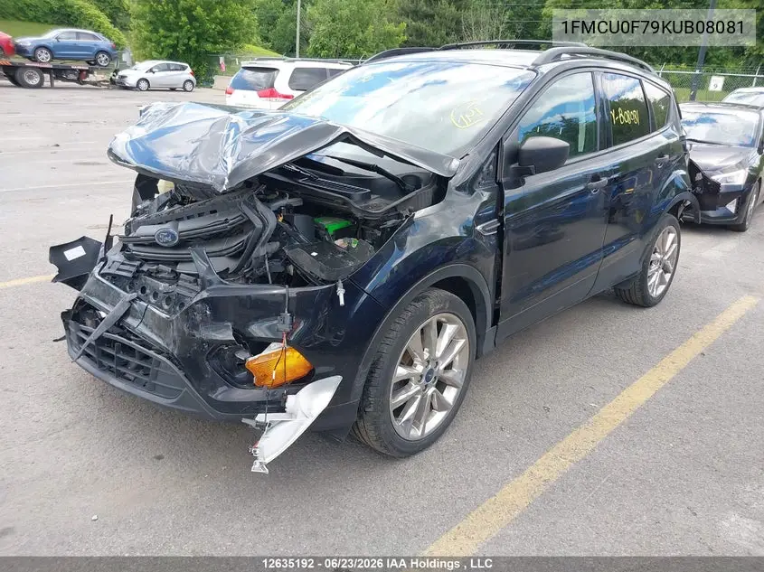 2019 FORD ESCAPE VIN 1FMCU0F79KUB08081 — фото 2