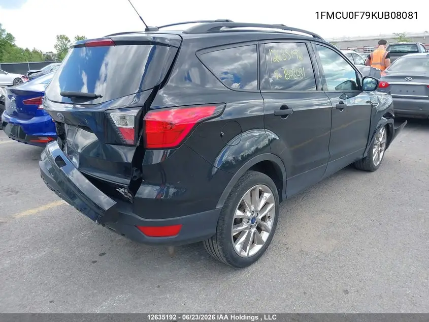 2019 FORD ESCAPE VIN 1FMCU0F79KUB08081 — фото 4