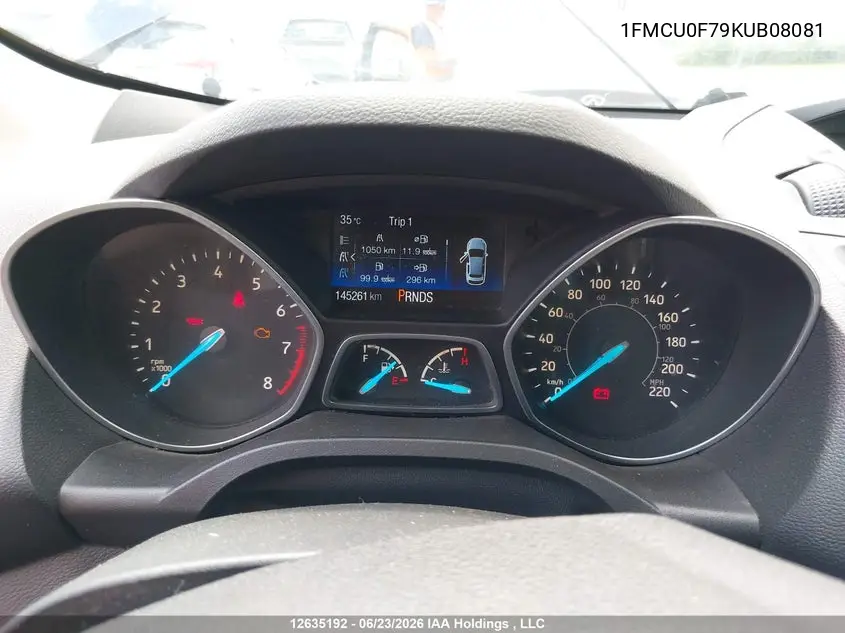 2019 FORD ESCAPE VIN 1FMCU0F79KUB08081 — фото 7