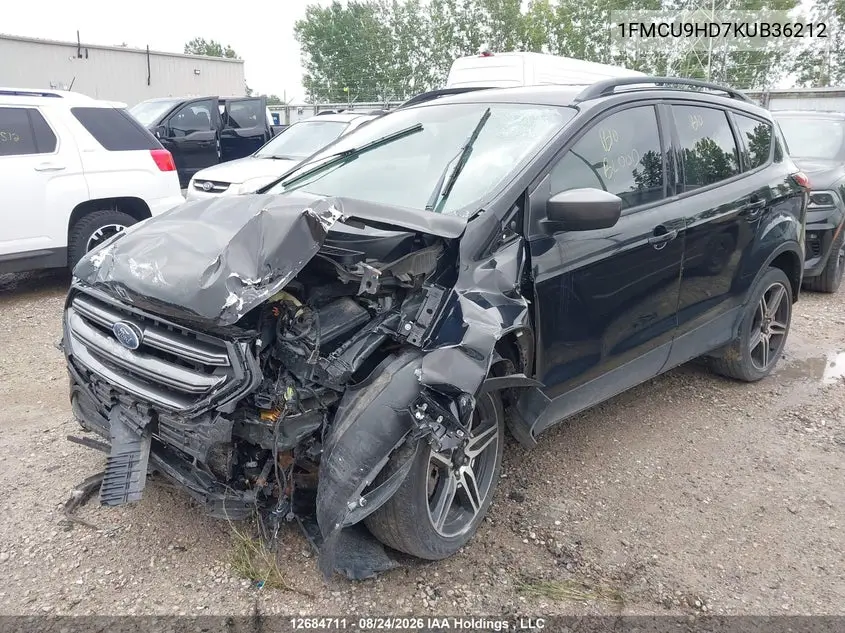 FORD ESCAPE 2019, VIN 1FMCU9HD7KUB36212