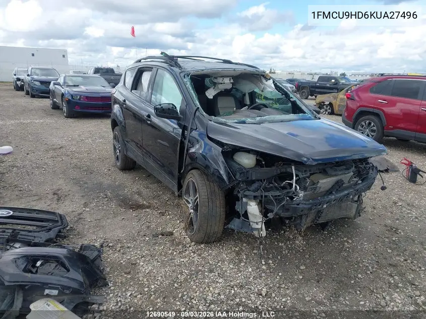 FORD ESCAPE 2019, VIN 1FMCU9HD6KUA27496