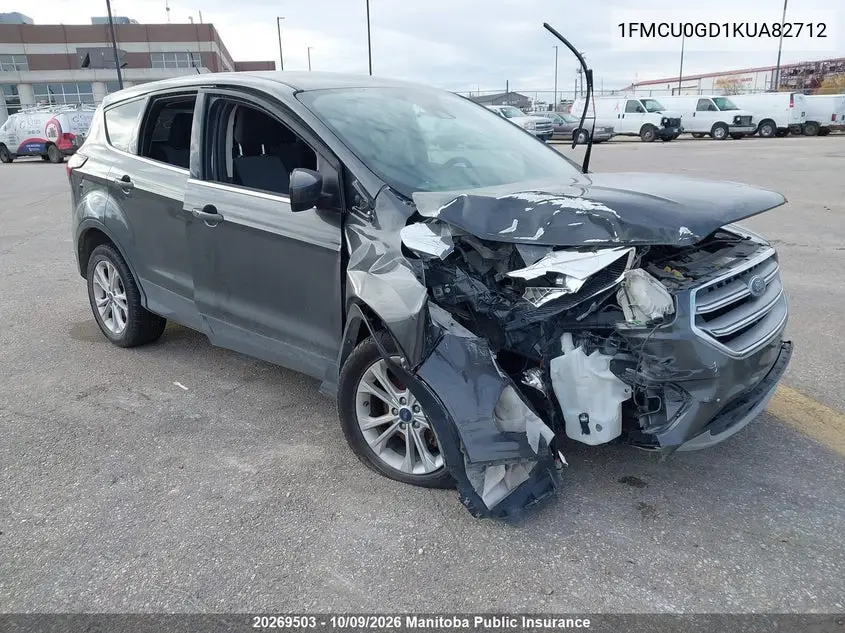FORD ESCAPE 2019, VIN 1FMCU0GD1KUA82712