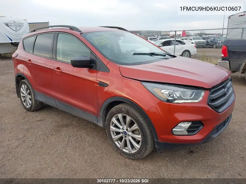 FORD ESCAPE 2019, VIN 1FMCU9HD6KUC10607