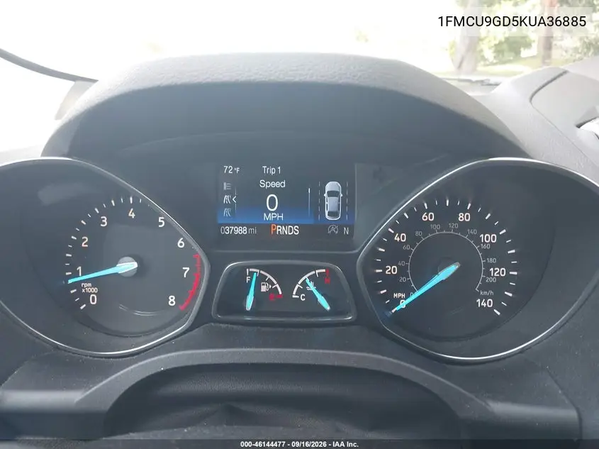 2019 FORD ESCAPE VIN 1FMCU9GD5KUA36885 — фото 7