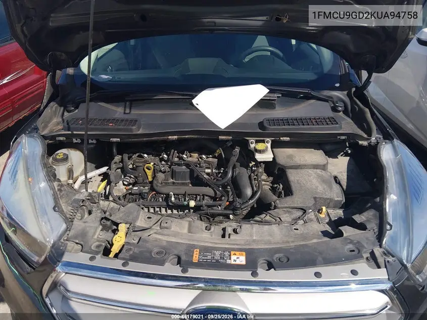 2019 FORD ESCAPE VIN 1FMCU9GD2KUA94758 — фото 10
