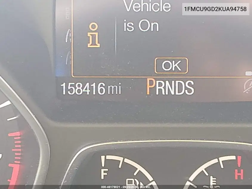 2019 FORD ESCAPE VIN 1FMCU9GD2KUA94758 — фото 15