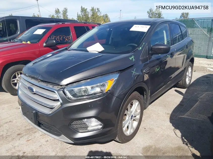 2019 FORD ESCAPE VIN 1FMCU9GD2KUA94758 — фото 2
