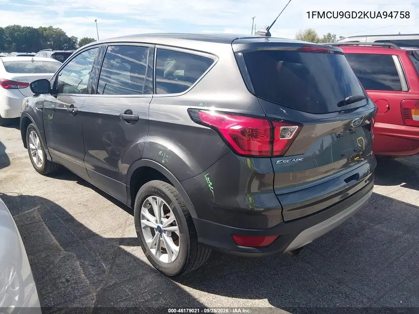 2019 FORD ESCAPE VIN 1FMCU9GD2KUA94758 — фото 3