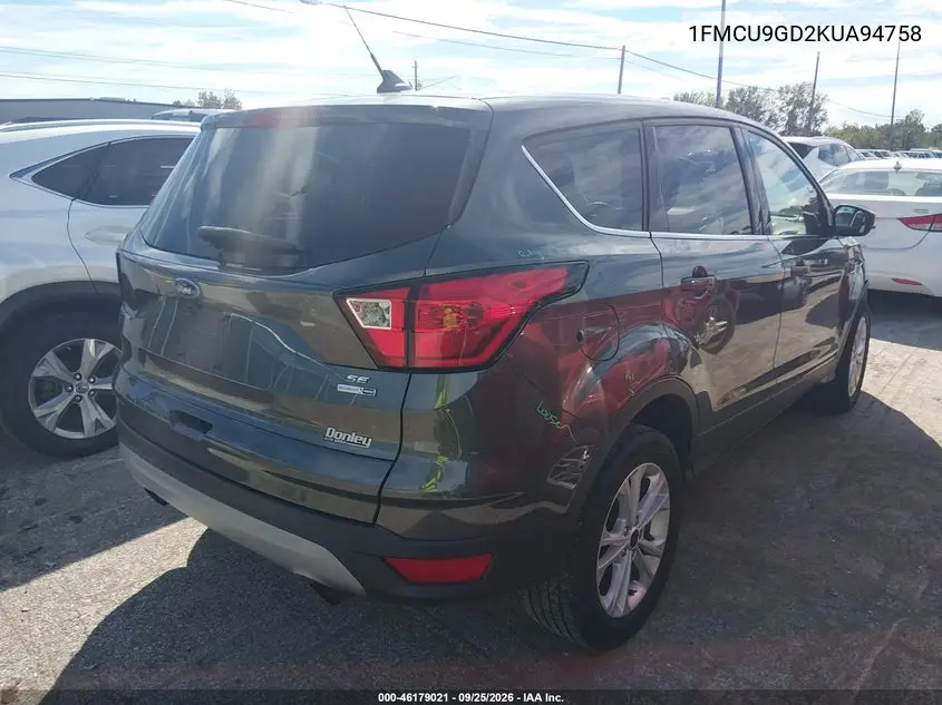 2019 FORD ESCAPE VIN 1FMCU9GD2KUA94758 — фото 4