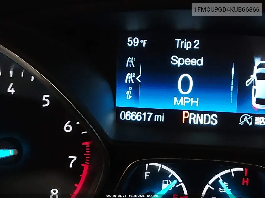 2019 FORD ESCAPE VIN 1FMCU9GD4KUB66866 — фото 19