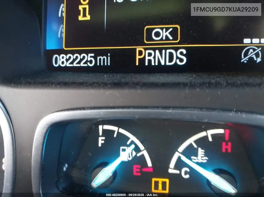 2019 FORD ESCAPE VIN 1FMCU9GD7KUA29209 — фото 7