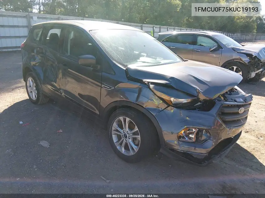 FORD ESCAPE 2019, VIN 1FMCU0F75KUC19193