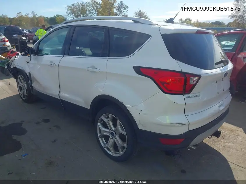 2019 FORD ESCAPE VIN 1FMCU9J90KUB51575 — фото 3