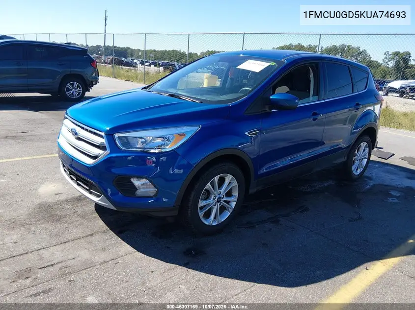 2019 FORD ESCAPE VIN 1FMCU0GD5KUA74693 — фото 2