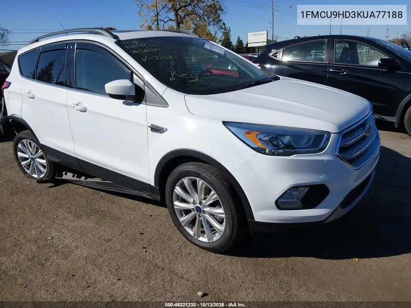 FORD ESCAPE 2019, VIN 1FMCU9HD3KUA77188
