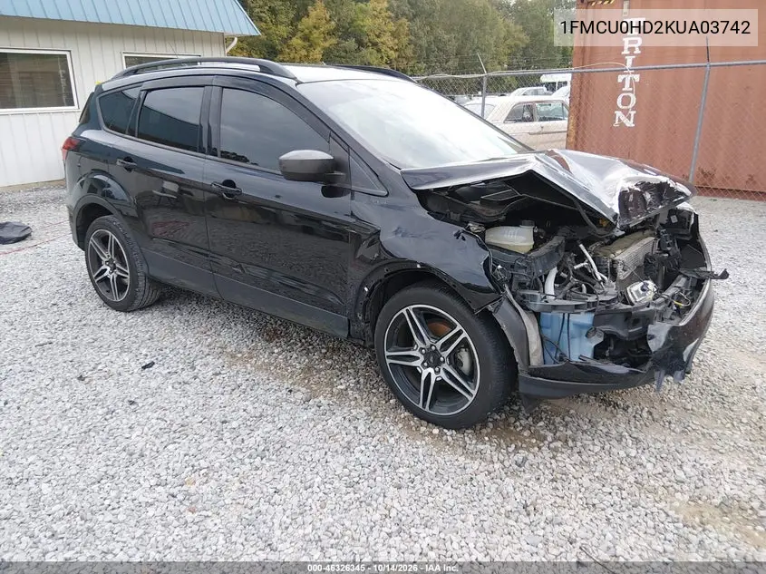 FORD ESCAPE 2019, VIN 1FMCU0HD2KUA03742