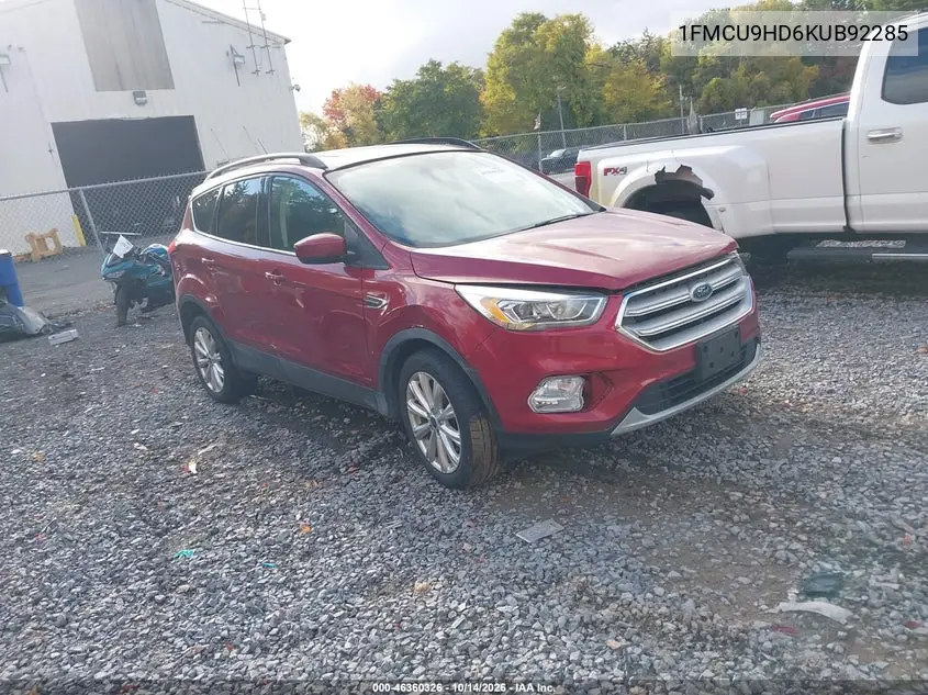 FORD ESCAPE 2019, VIN 1FMCU9HD6KUB92285