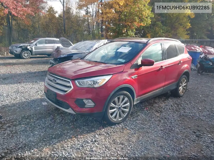 2019 FORD ESCAPE VIN 1FMCU9HD6KUB92285 — фото 2