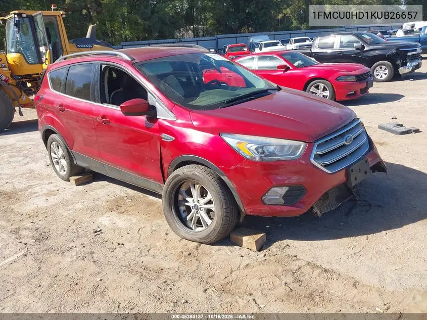 FORD ESCAPE 2019, VIN 1FMCU0HD1KUB26657