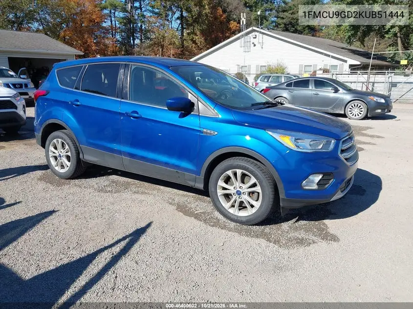 FORD ESCAPE 2019, VIN 1FMCU9GD2KUB51444