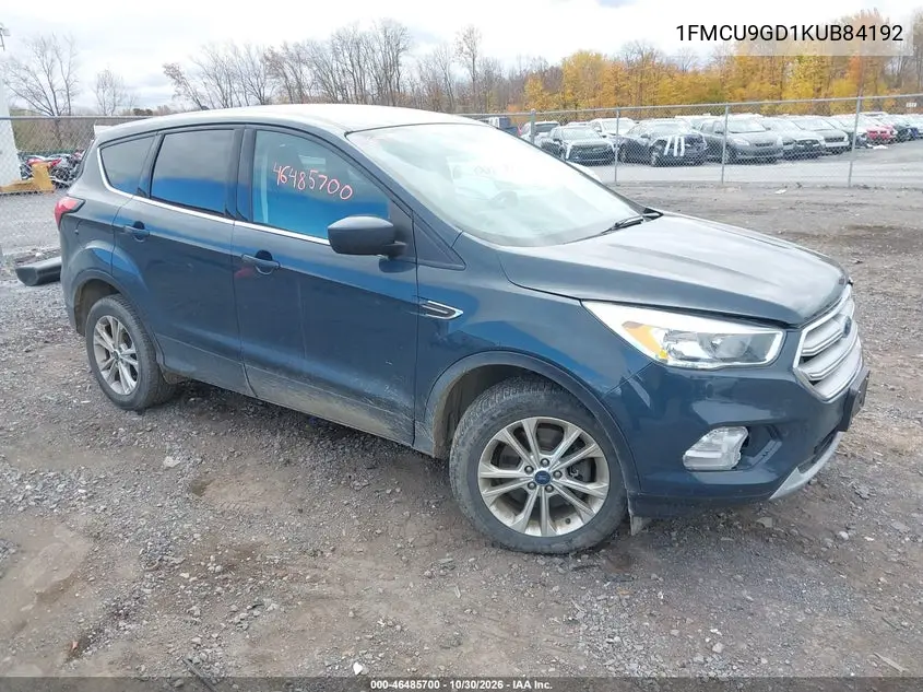 FORD ESCAPE 2019, VIN 1FMCU9GD1KUB84192