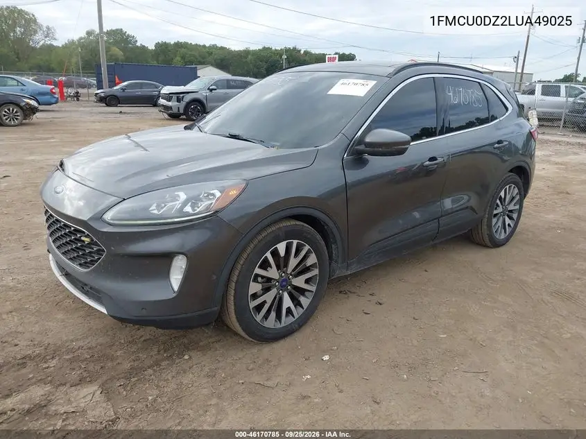 2020 FORD ESCAPE VIN 1FMCU0DZ2LUA49025 — фото 2