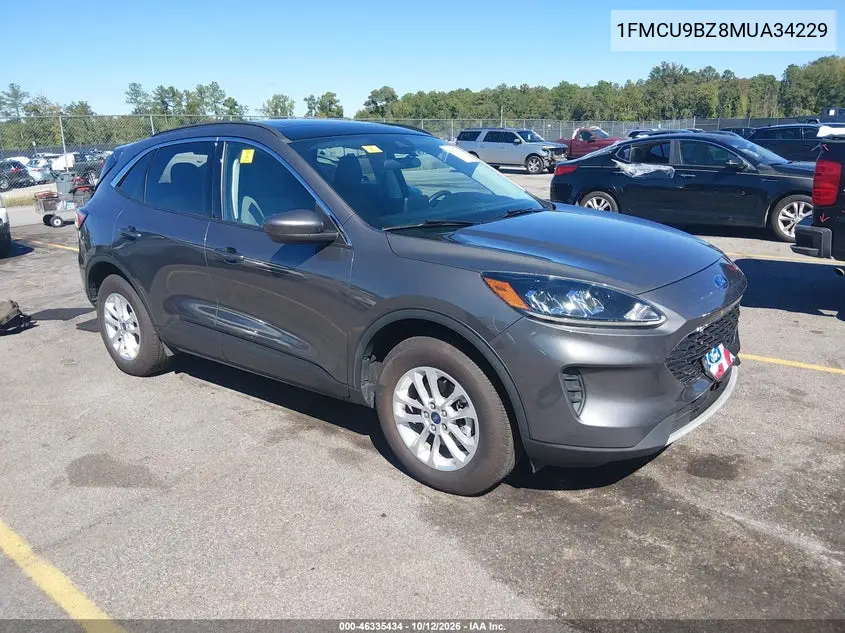 FORD ESCAPE 2021, VIN 1FMCU9BZ8MUA34229