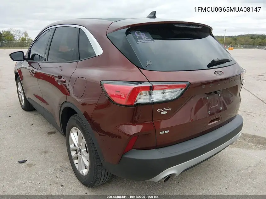 2021 FORD ESCAPE VIN 1FMCU0G65MUA08147 — фото 3