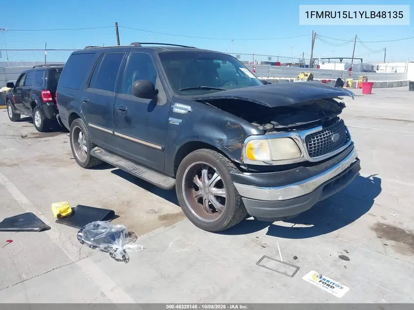 FORD EXPEDITION 2000, VIN 1FMRU15L1YLB48135