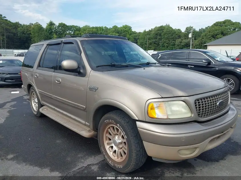 FORD EXPEDITION 2002, VIN 1FMRU17LX2LA24711