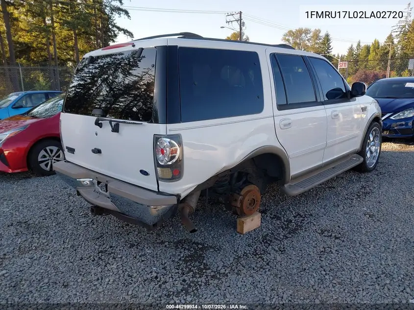 2002 FORD EXPEDITION VIN 1FMRU17L02LA02720 — фото 4