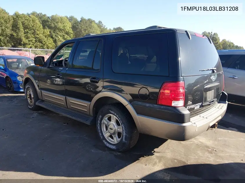 2003 FORD EXPEDITION VIN 1FMPU18L03LB31208 — фото 3