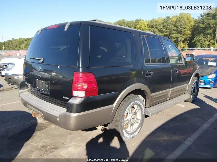 2003 FORD EXPEDITION VIN 1FMPU18L03LB31208 — фото 4