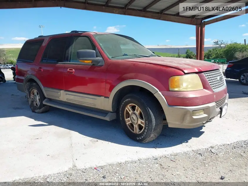 FORD EXPEDITION 2004, VIN 1FMPU18LX4LA02605