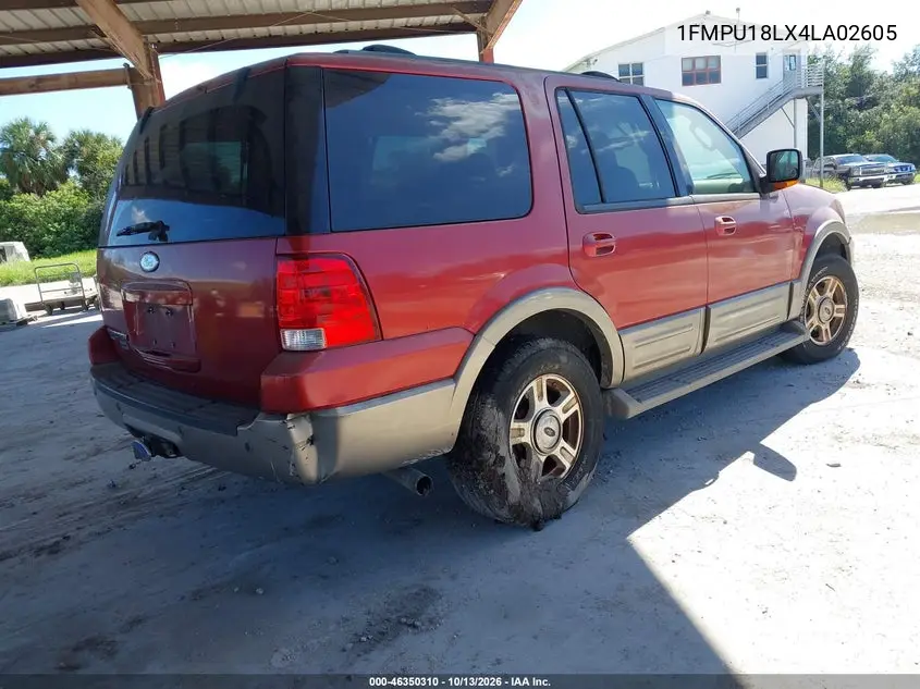 2004 FORD EXPEDITION VIN 1FMPU18LX4LA02605 — фото 4