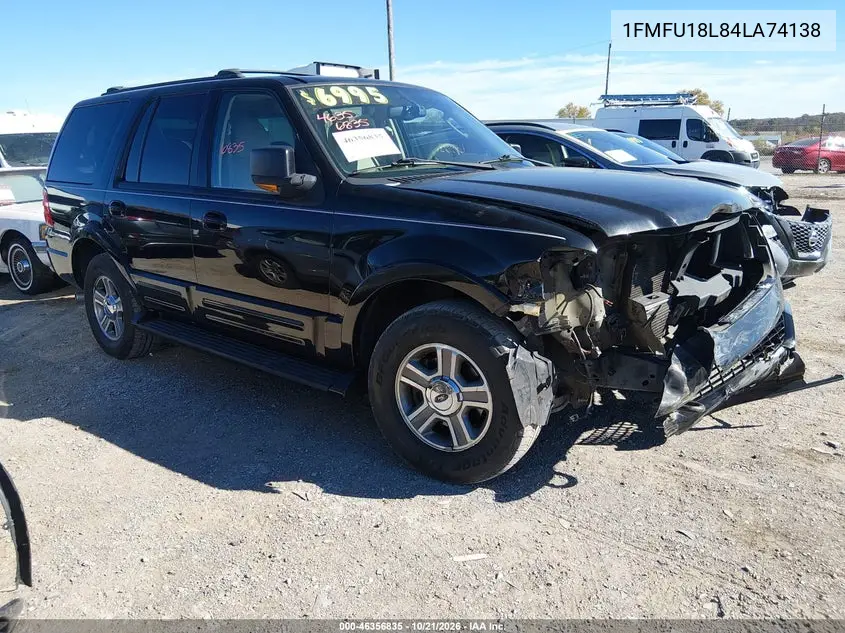 FORD EXPEDITION 2004, VIN 1FMFU18L84LA74138