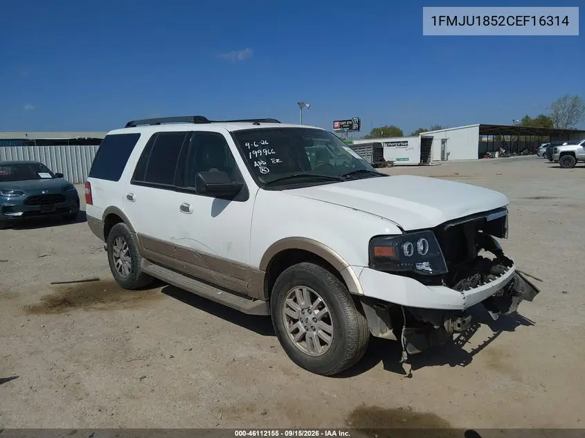 FORD EXPEDITION 2012, VIN 1FMJU1H52CEF16314